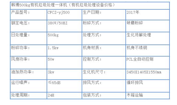 500kg有机垃圾处理一体机