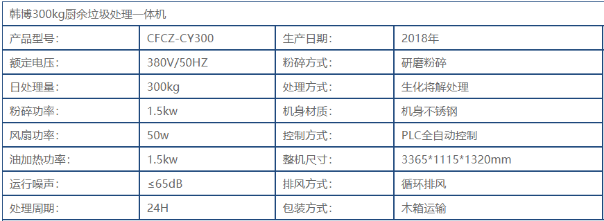 300kg厨余垃圾处理一体机