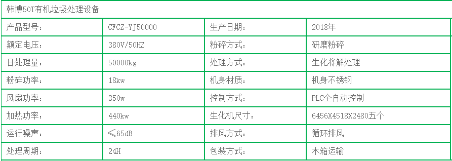 50000kg有机垃圾生化处理机