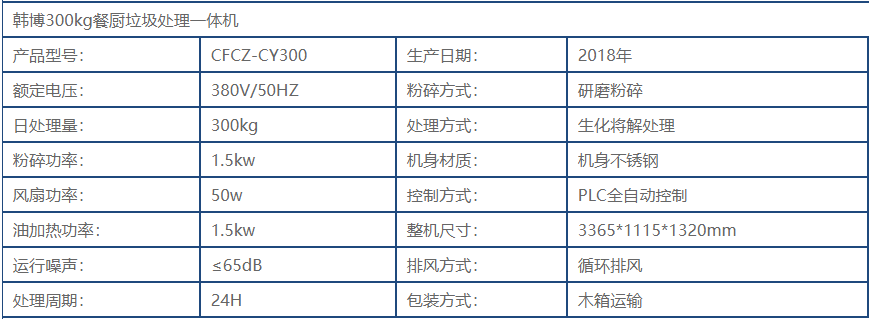 300kg餐厨垃圾处理一体机