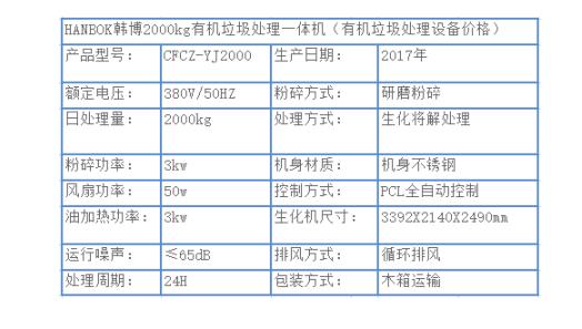 2T有机垃圾处理一体机