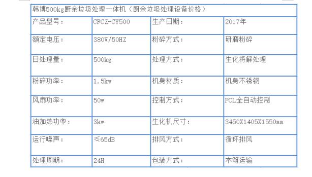 500KG厨余垃圾处理一体机