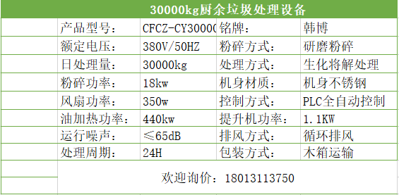 江苏30000kg厨余垃圾处理设备