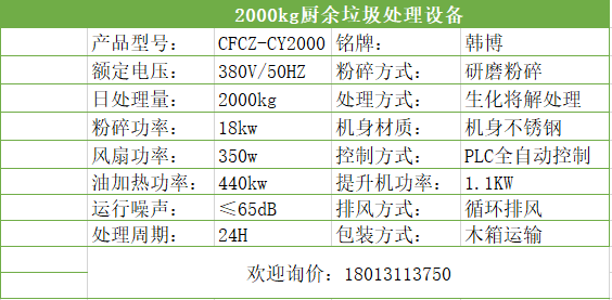 江苏2000kg厨余垃圾处理设备