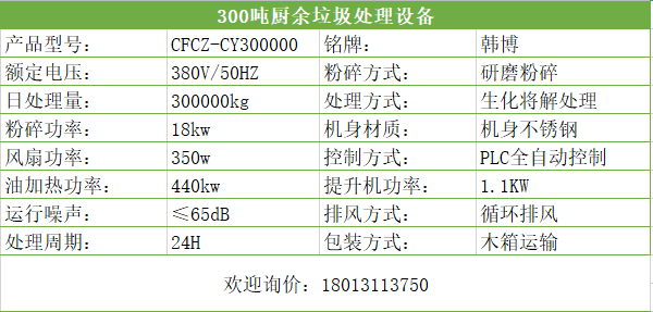 300吨厨余垃圾处理设备